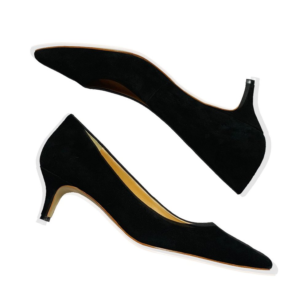 J. CREW SOPHIA PUMP IN BLACK SUEDE